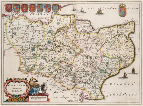 Kent (Cantium) 1668 Blaeu